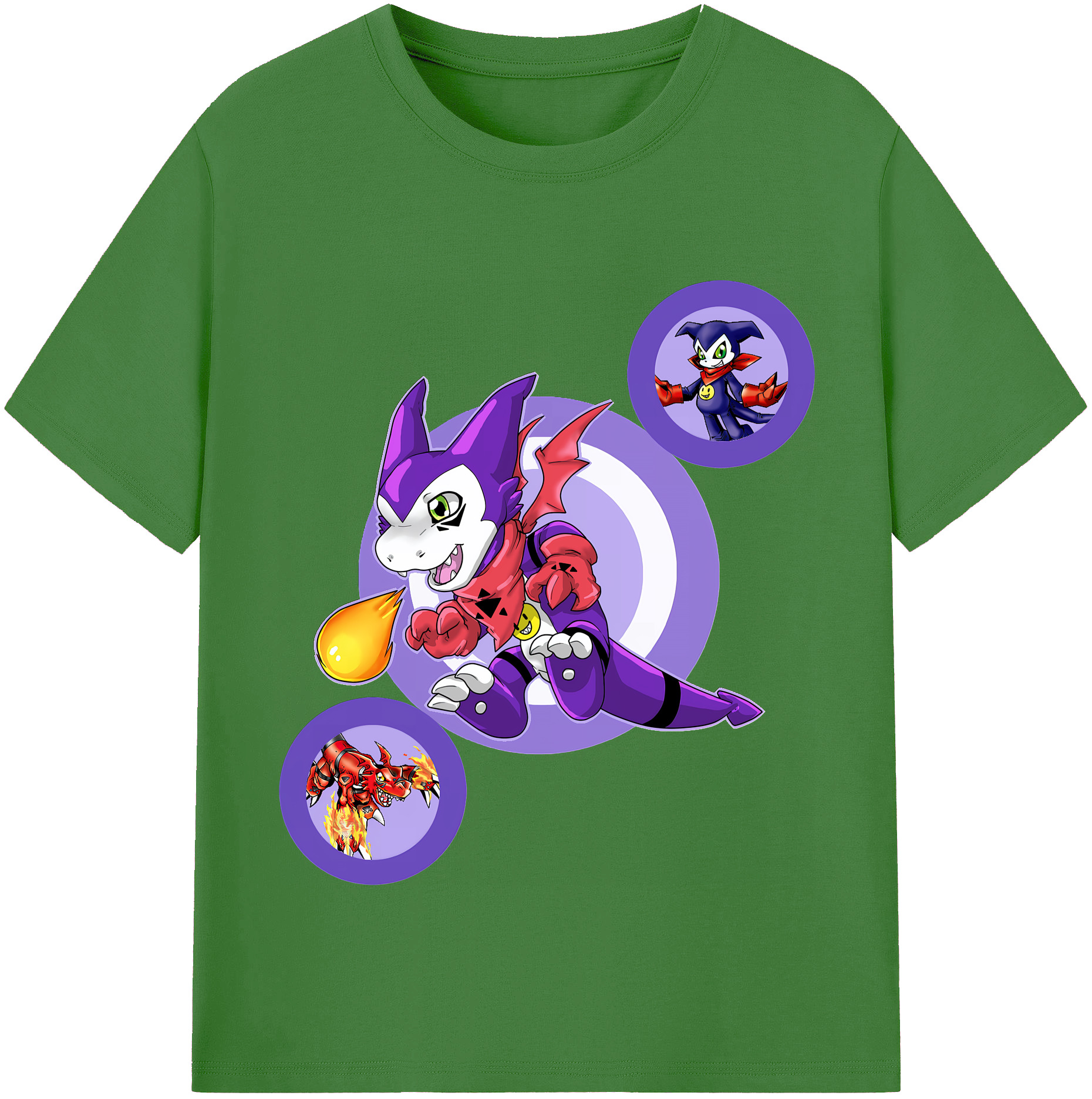（画像用） Digimon デジタルモンスター/デジモン レディースカジュアルプリントTシャツ（綿100％）